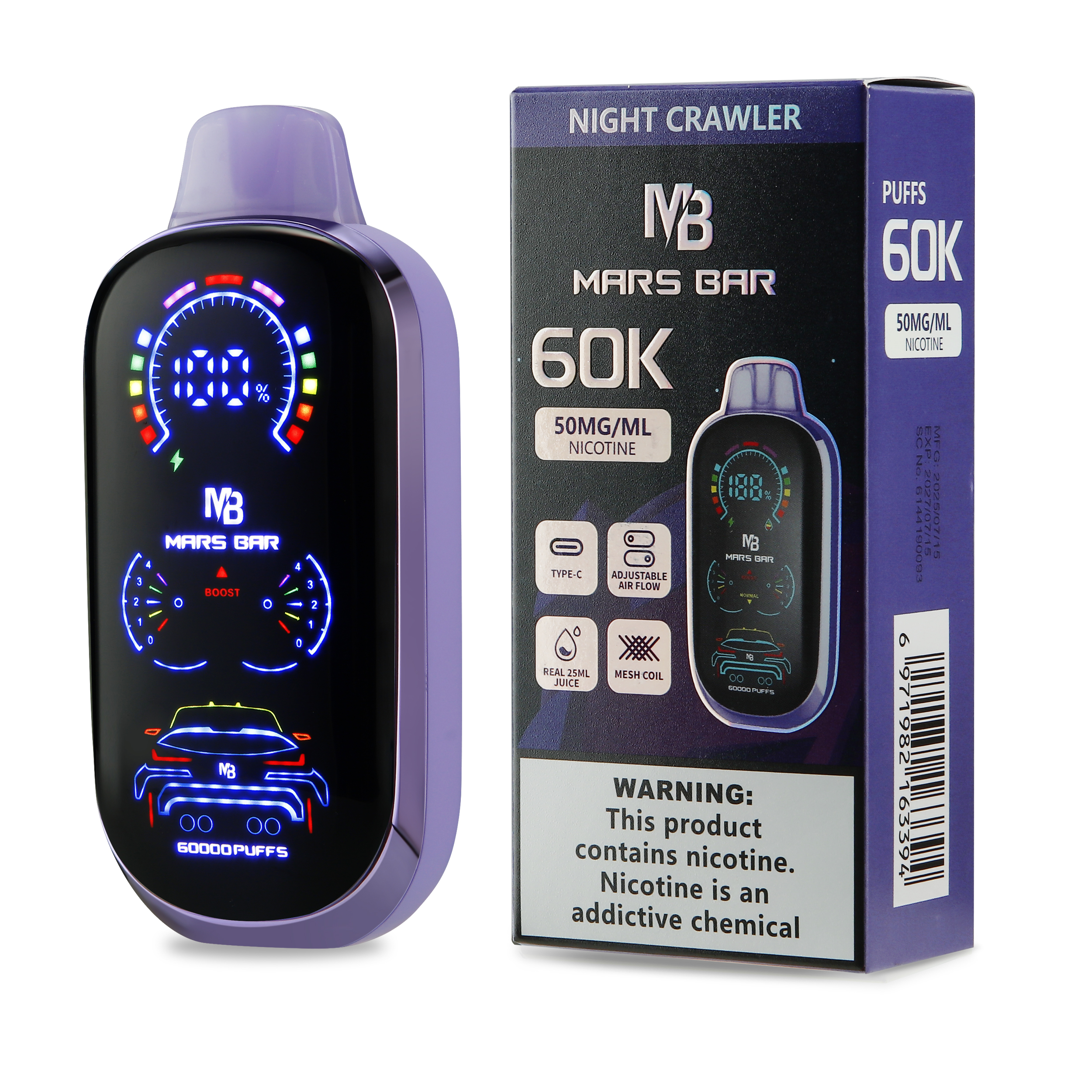 Mars Bar 60K Puff Disposable 5% - Image 7