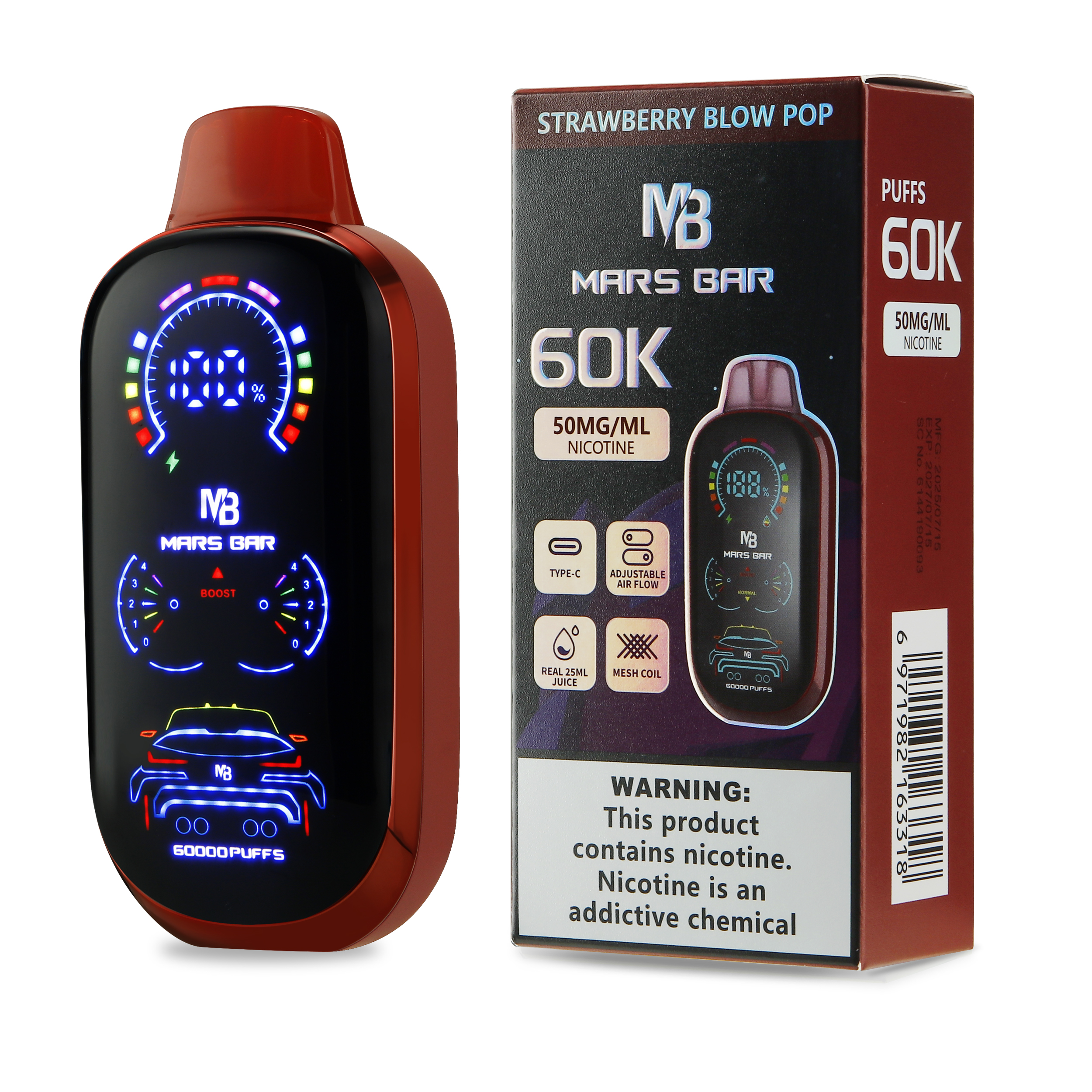 Mars Bar 60K Puff Disposable 5% - Image 9