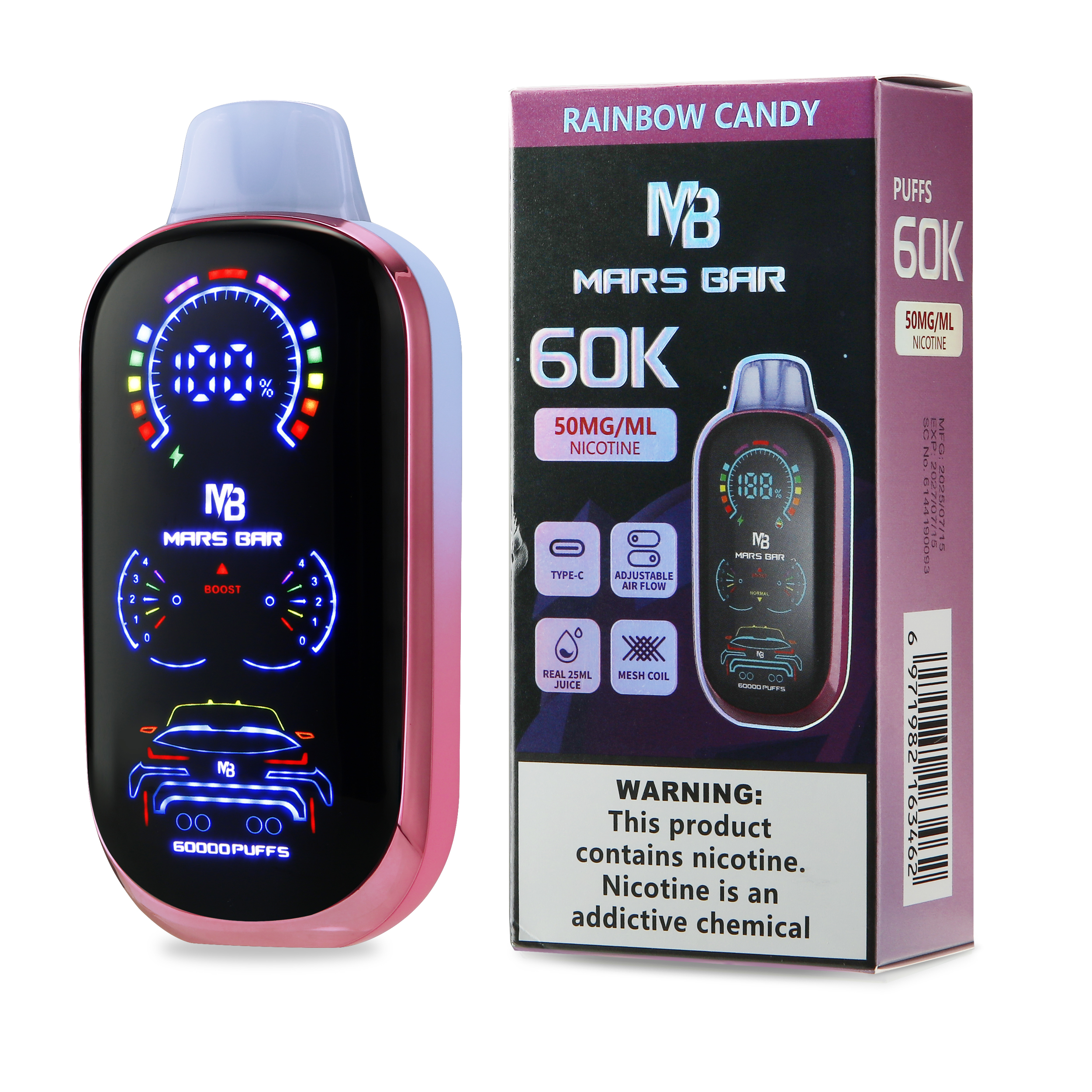 Mars Bar 60K Puff Disposable 5% - Image 8